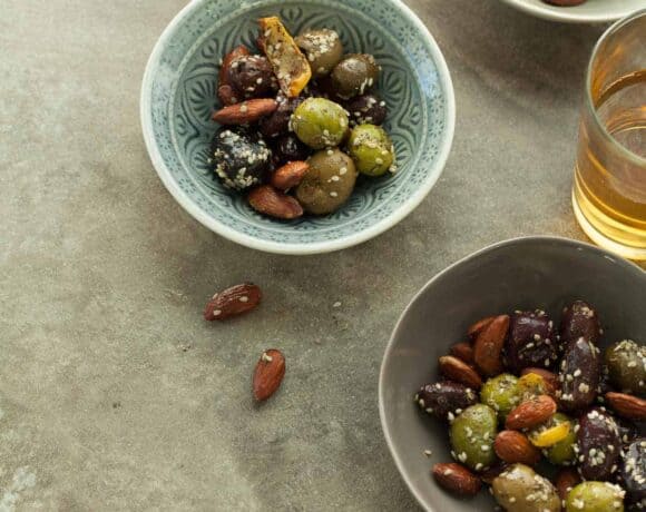 Zaatar Roasted Olives and Almonds