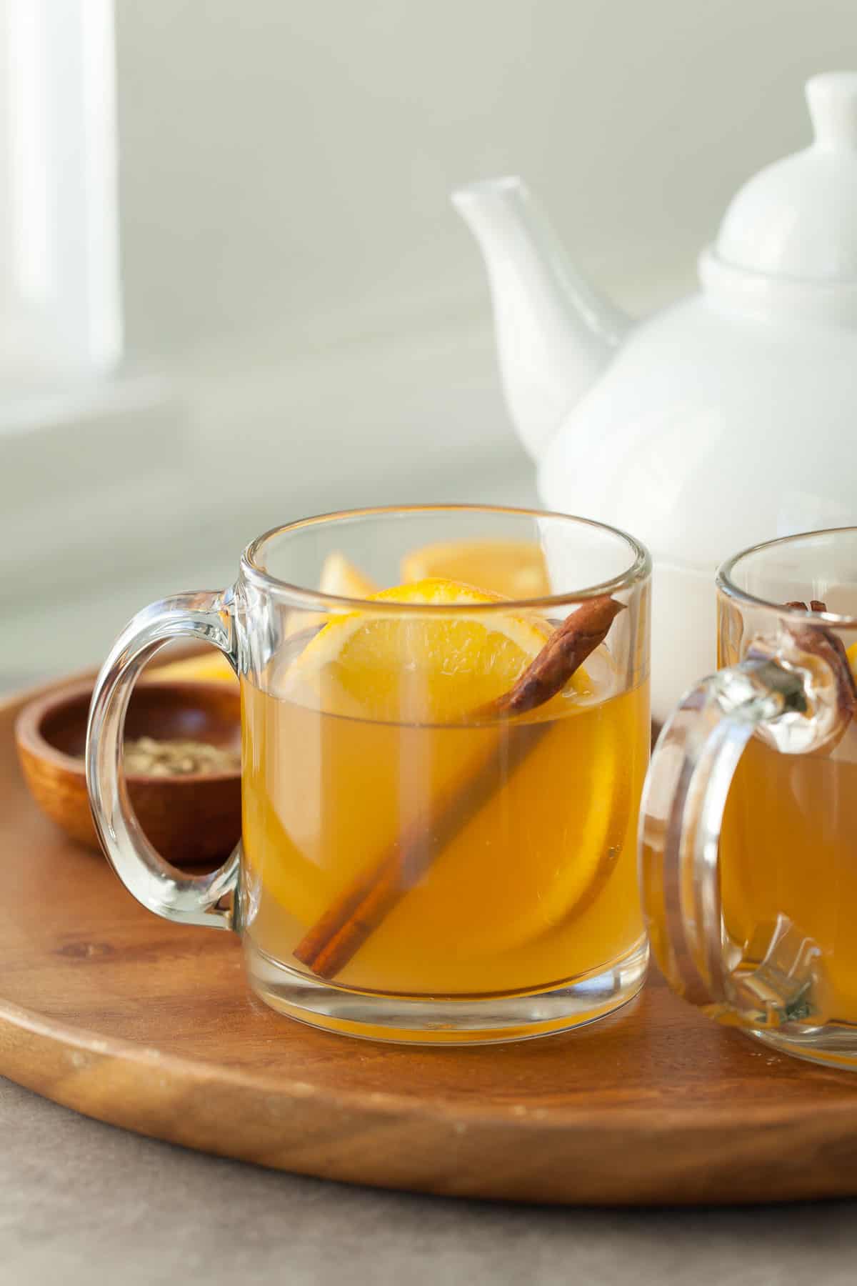 Digestion Tea with Orange Slice in Mug