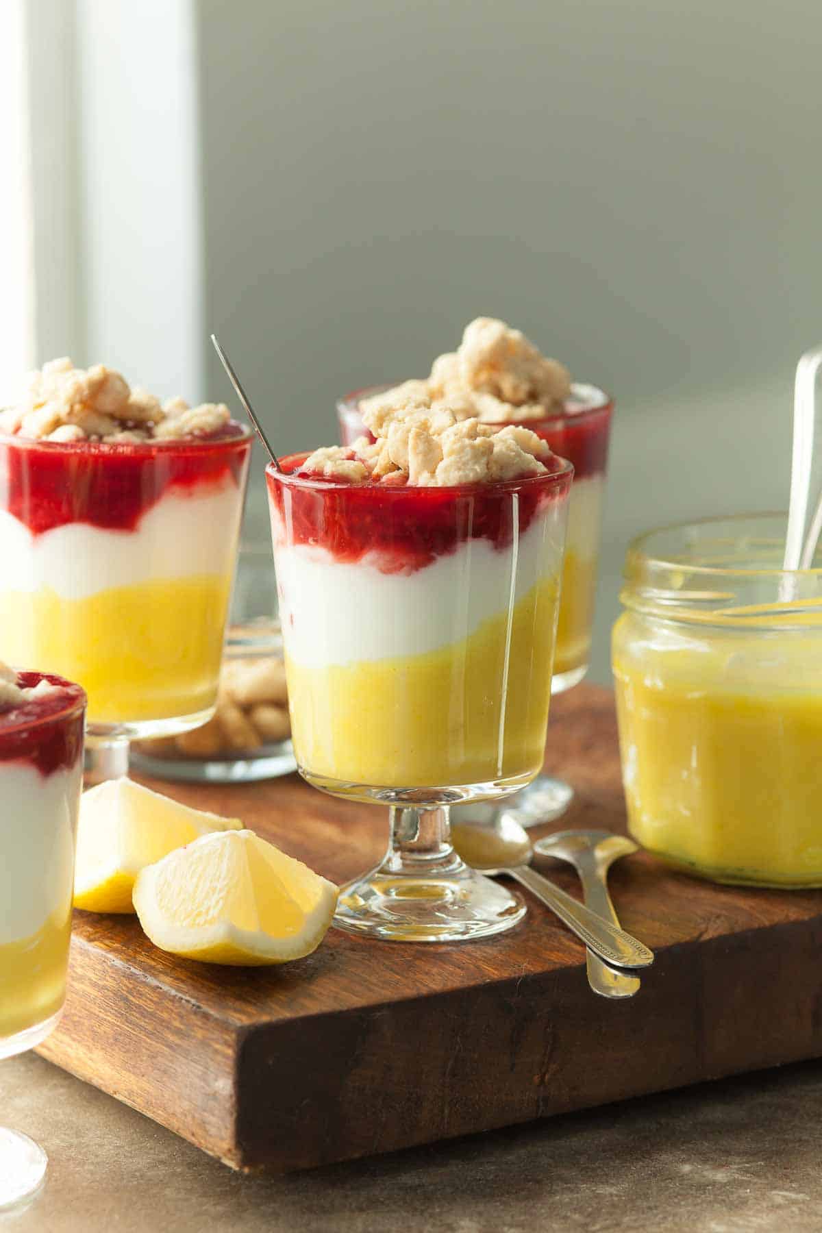 Berry Parfaits  in Dessert Glasses