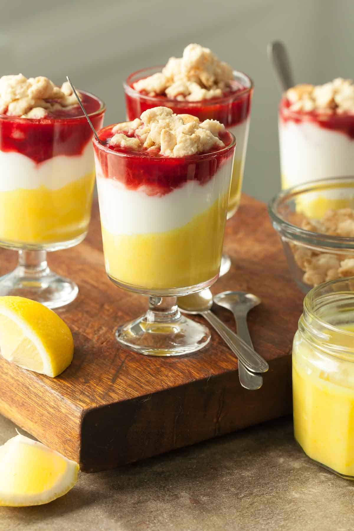 Lemon Parfaits in Serving Glasses