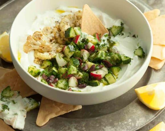 Greek Inspired Savory Yogurt Bowl