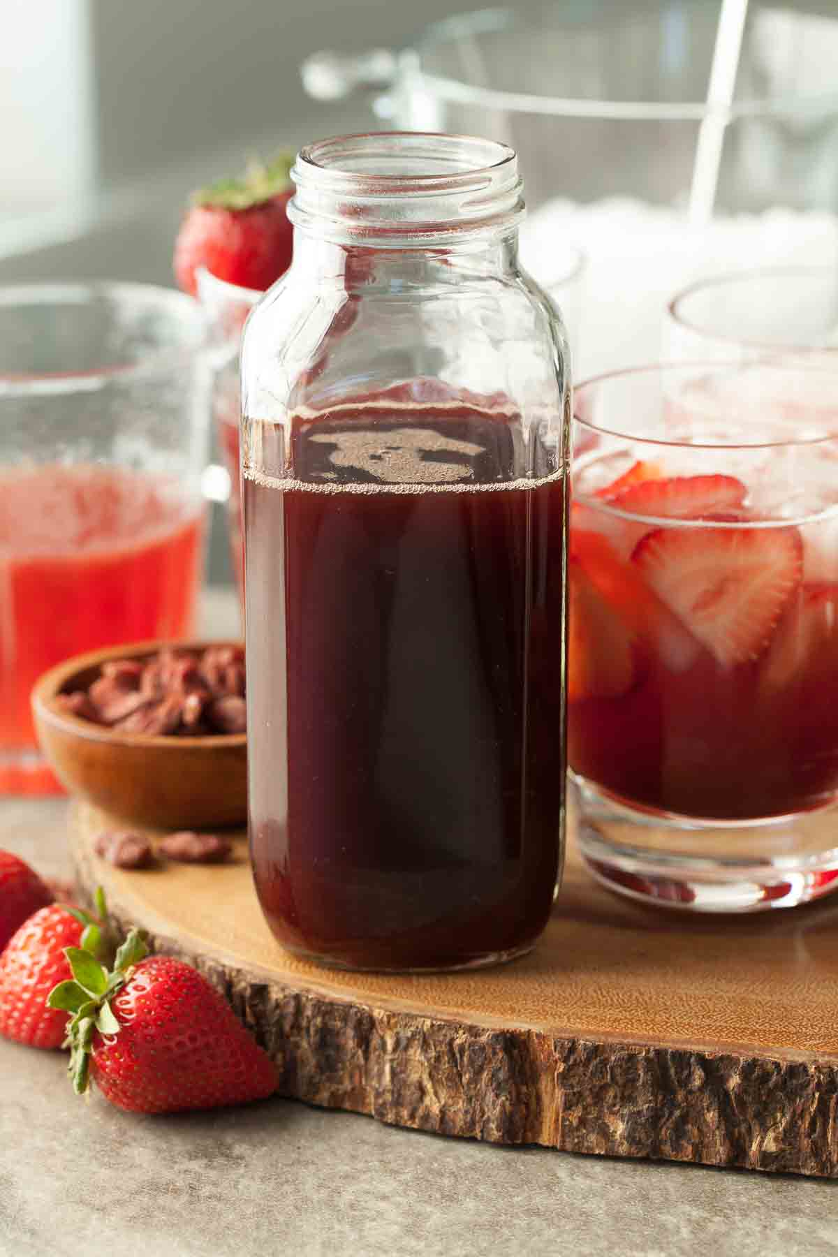 Berry Shrub Syrup in Bottle