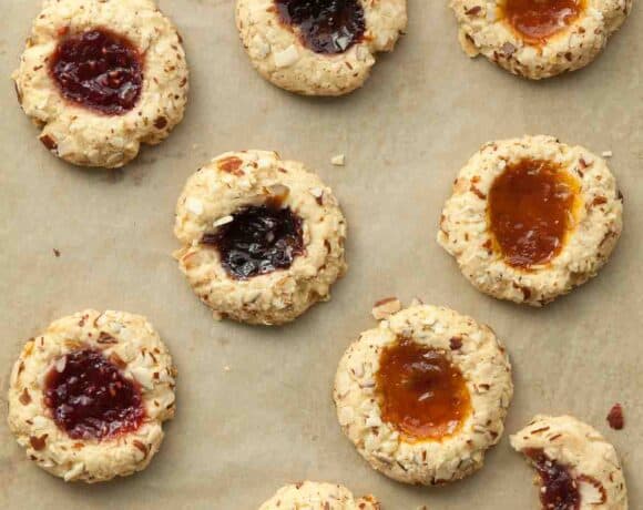 Gluten-Free Jam Thumbprint Cookies (Vegan)