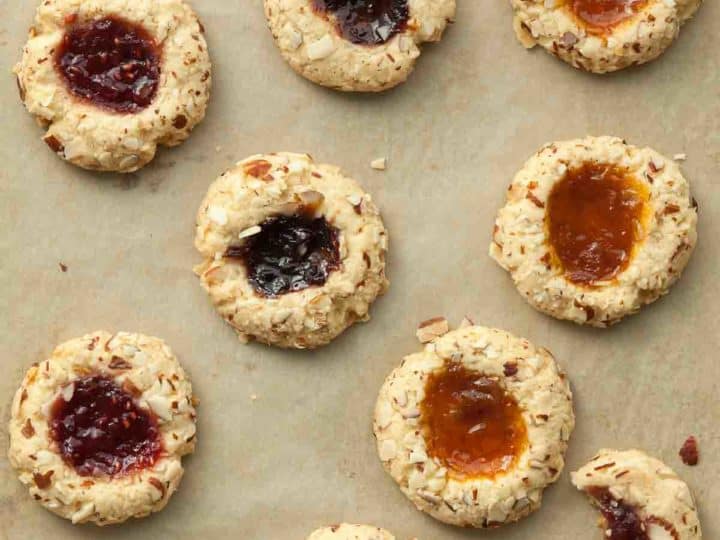 Gluten-Free Jam Thumbprint Cookies (Vegan)