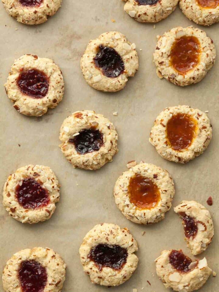 Gluten-Free Jam Thumbprint Cookies (Vegan)