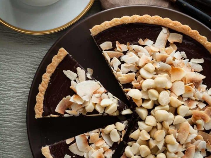 Chocolate Coconut Macadamia Nut Tart