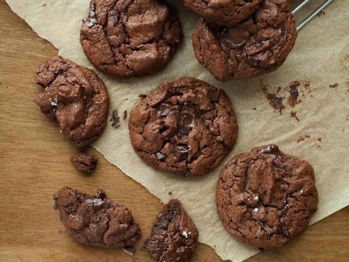 Gluten-Free Double Chocolate Cookies with Chocolate Chunks (Paleo)