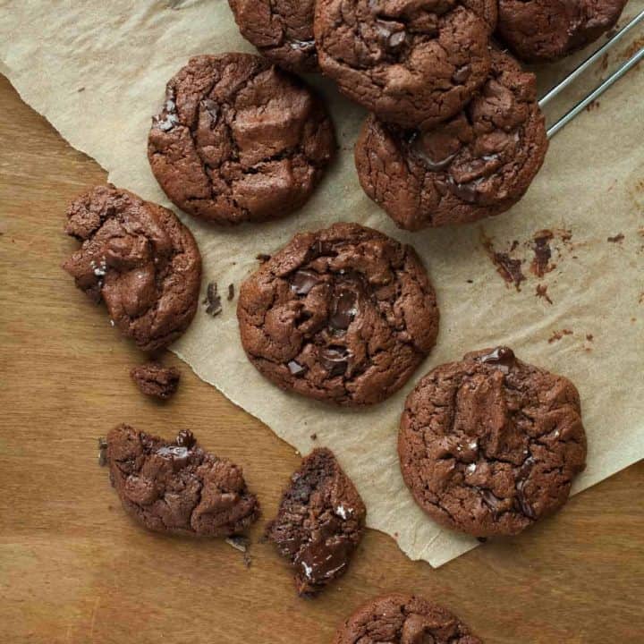 Gluten-Free Double Chocolate Cookies with Chocolate Chunks (Grain-Free, Paleo)