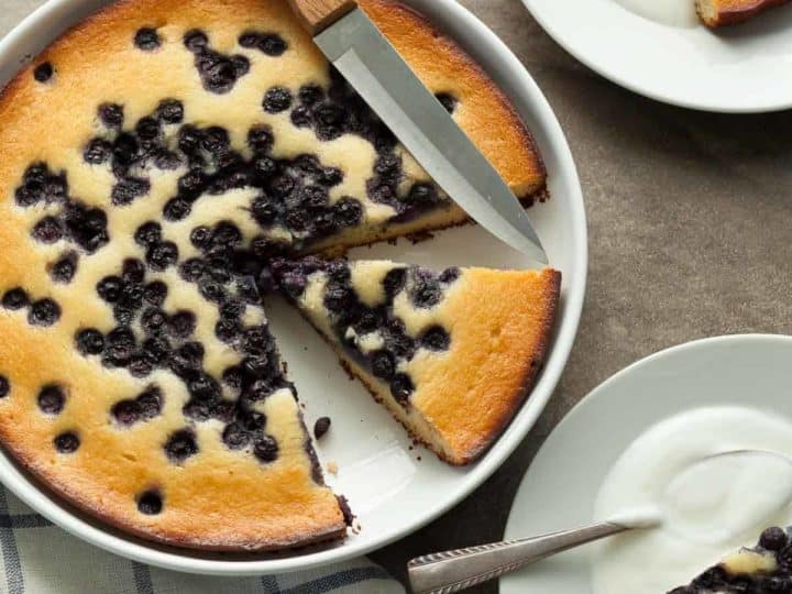 Gluten-Free Oven Baked Blueberry Pancake