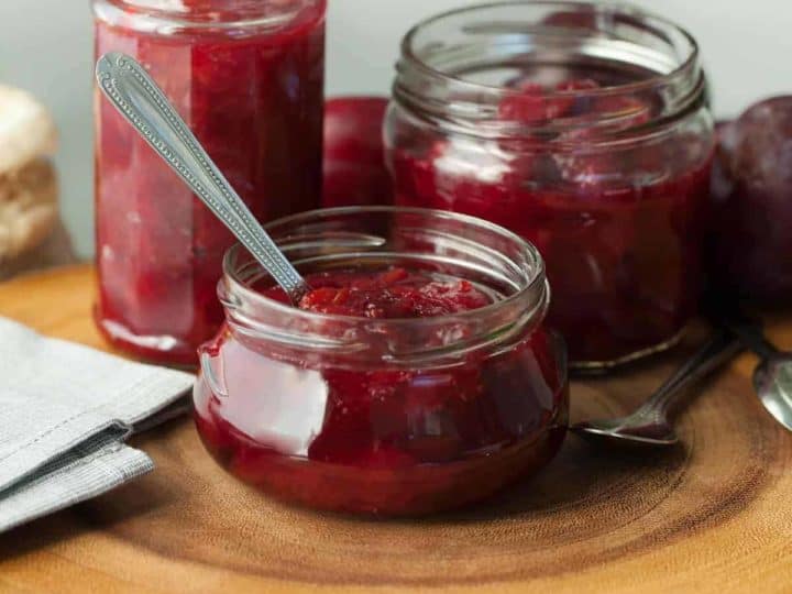 Oven Roasted Cardamom Plum Jam