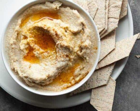 Parsnip Hummus with Chili Oil