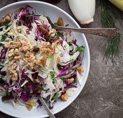 Red Cabbage, Radicchio and Endive Salad 