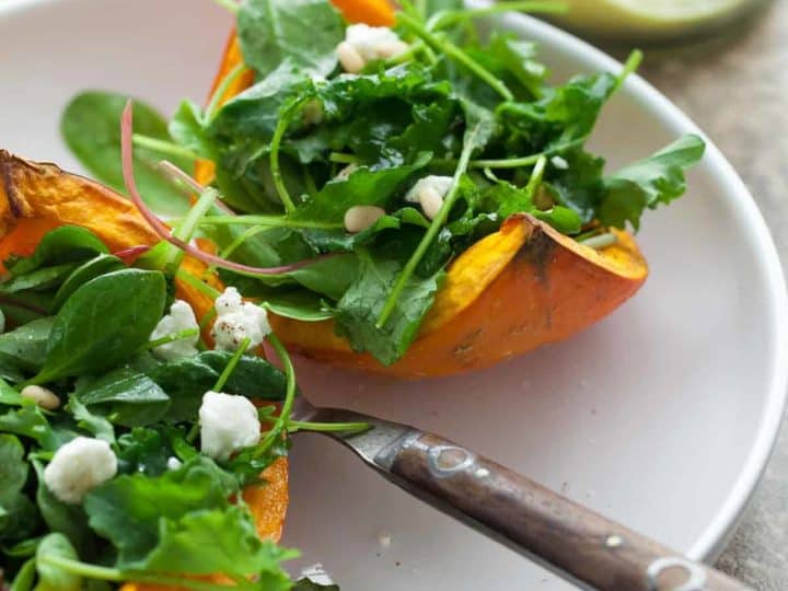 Roasted Winter Squash Salad Boats