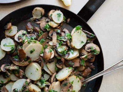 Sunchoke Jerusalem Artichoke-and Mushroom Sauté Persillade-