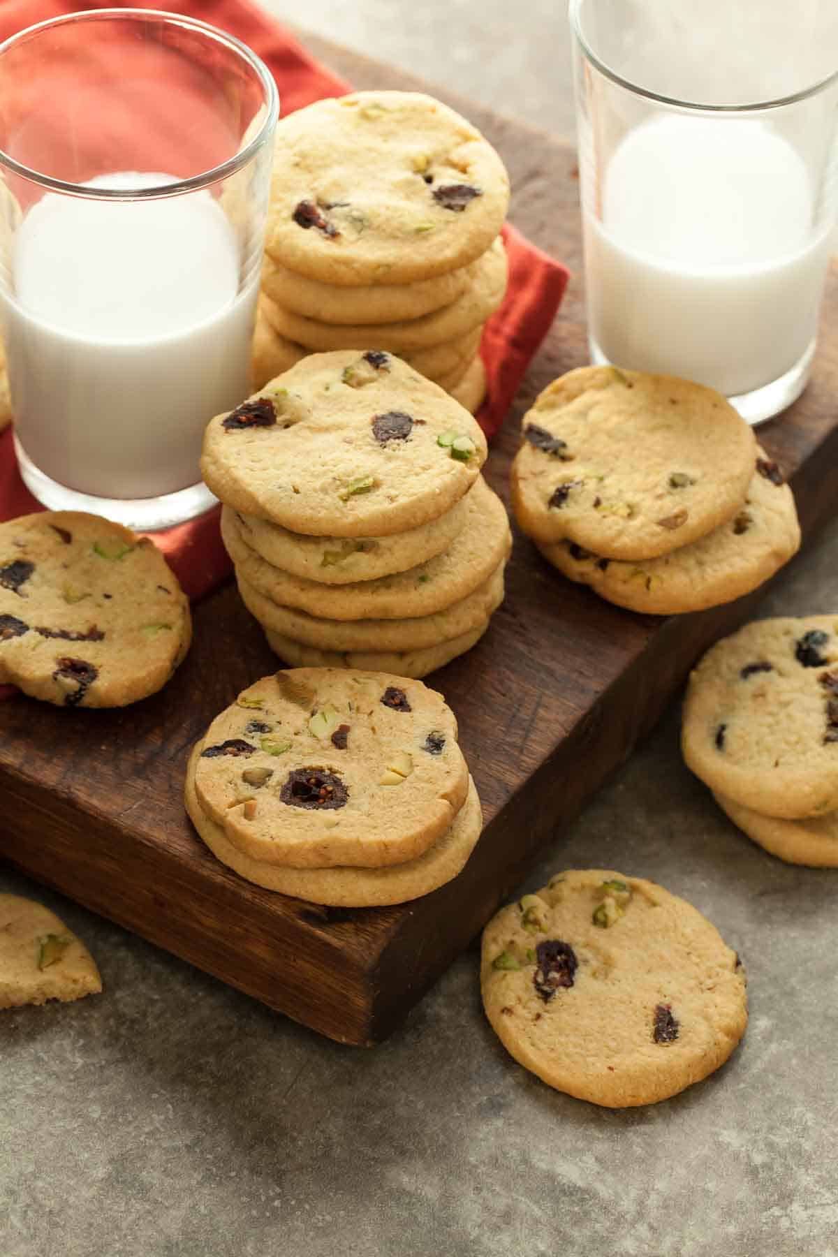 Gluten-Free Slice and Bake Cookies on Wood Board