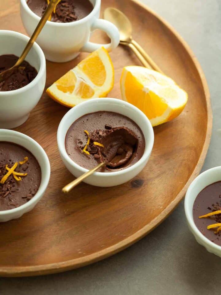 Orange Chocolate Pots de Crème Vegan