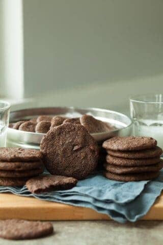 Gluten-Free Thin and Crispy Double Chocolate Cookies