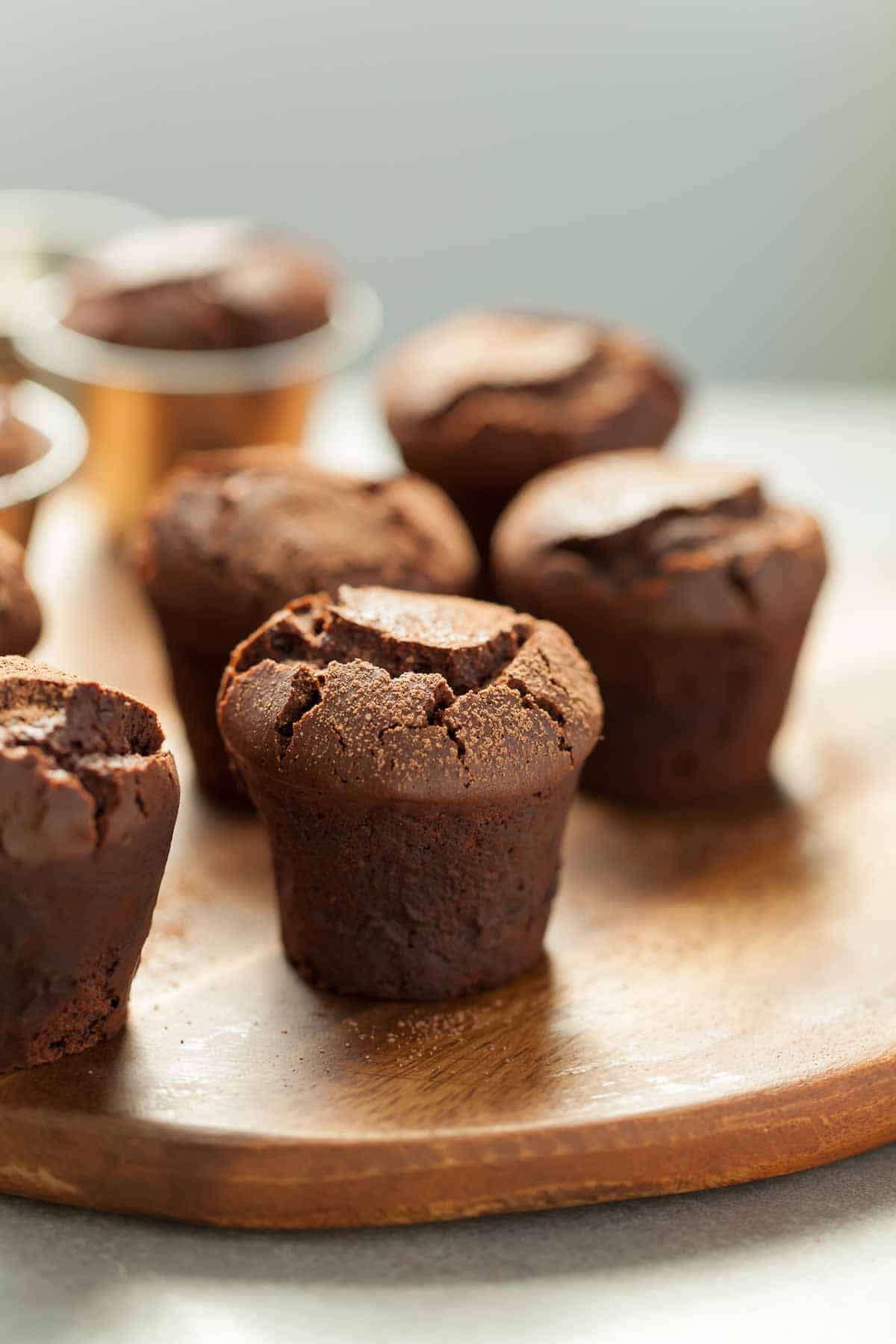 Chocolate Bouchons Side View Close Up