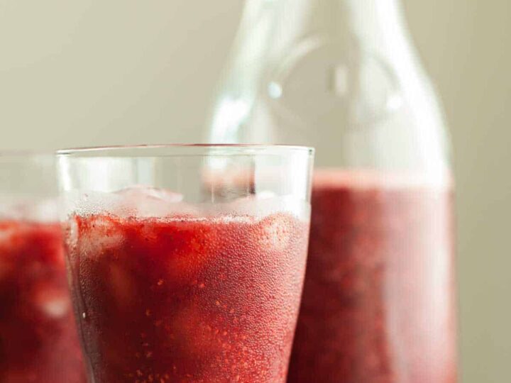 Berry Chia Agua Fresca in Glass
