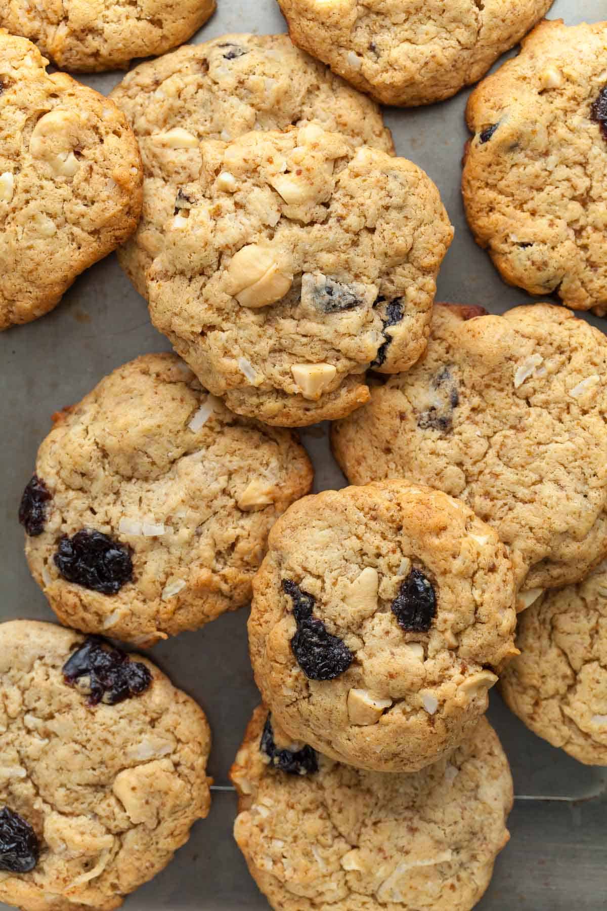 Cashew Butter Cookies on Sheet Pan