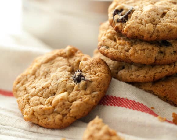 Cashew Butter Cookies in Front of Tin