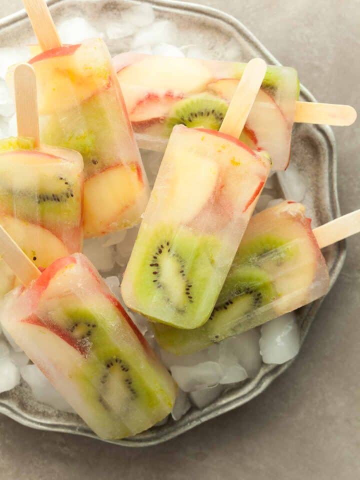 Coconut Water Popsicles on Ice
