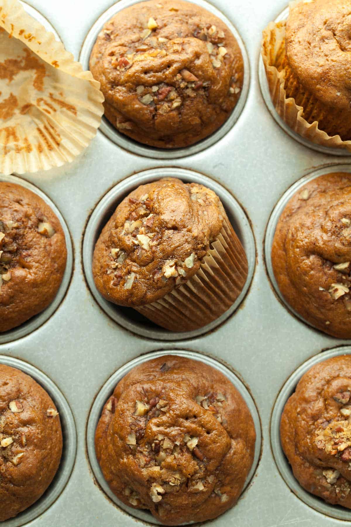 Gluten-Free Pumpkin Muffins in Muffin Pan