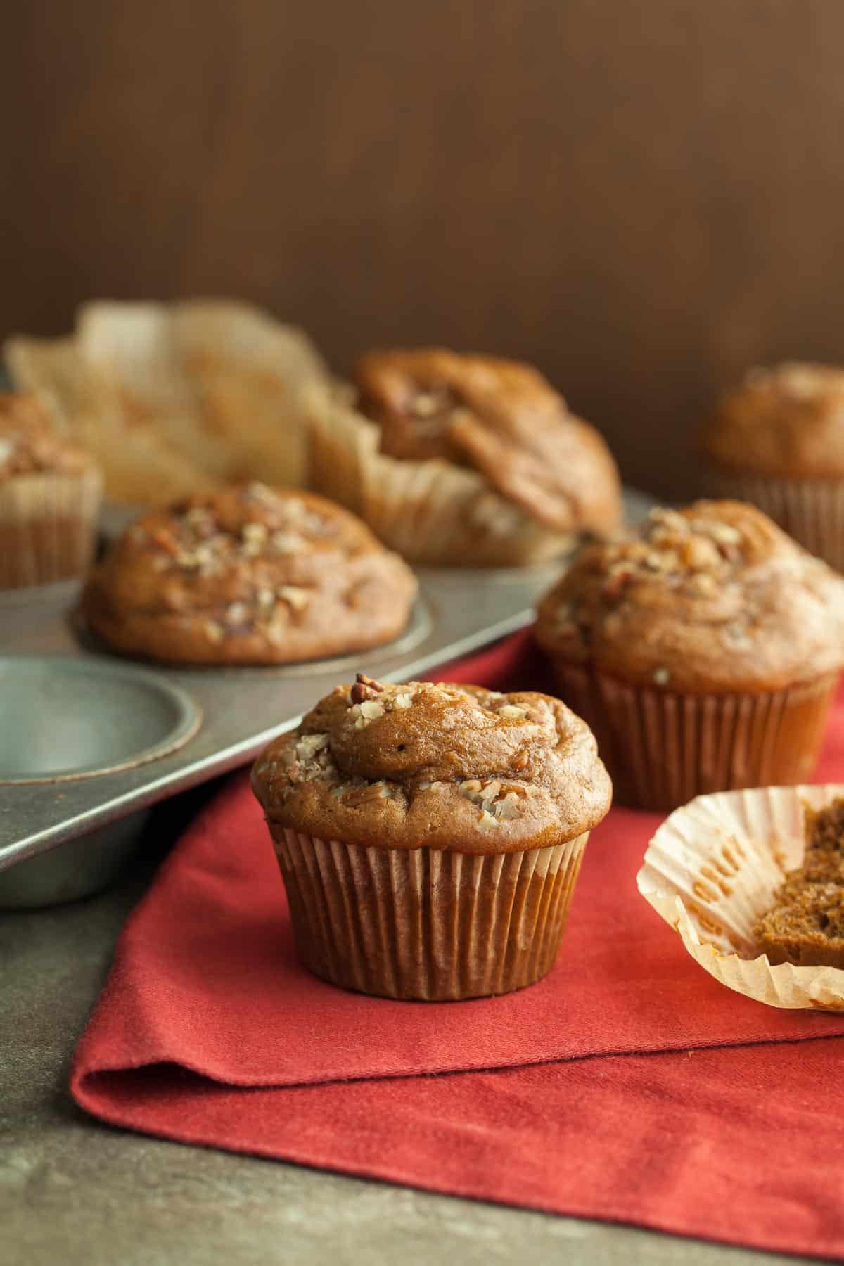 Healthy Pumpkin Muffin Close Up