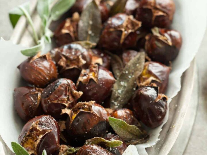 roasted chestnuts in bowl