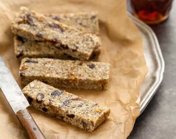 homemade seed bars on parchment