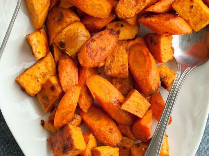 Roasted Sweet Potatoes and Carrots