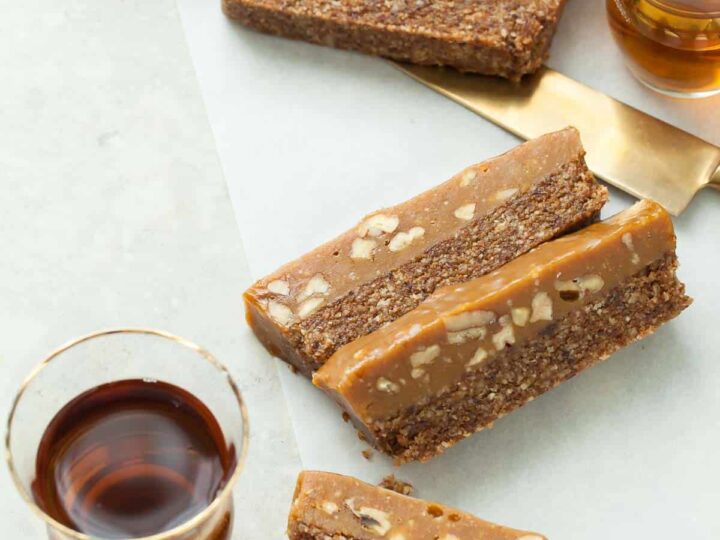 No-Bake Pecan Bars on Parchment