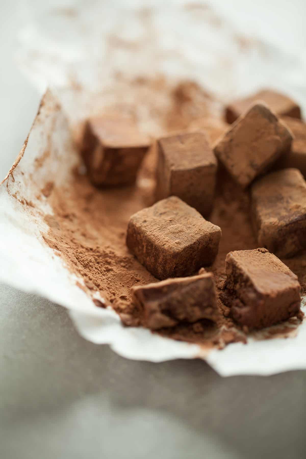 Vegan Chocolate Truffles in Cocoa Powder