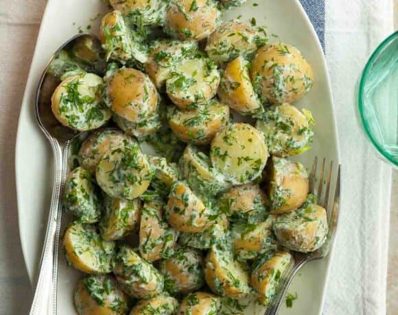 Herbed Potato Salad on Platter