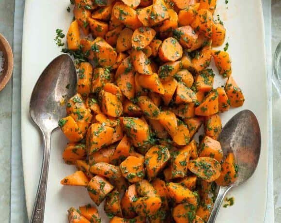 Moroccan Carrot Salad on Plate