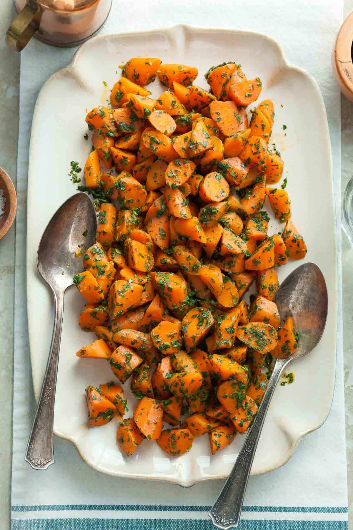 Moroccan Carrot Salad on Plate