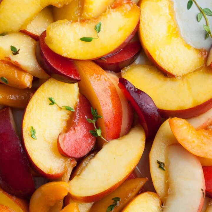 Stone Fruit Salad with Lemon Thyme Syrup