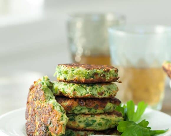 Broccoli Fritters Stacked