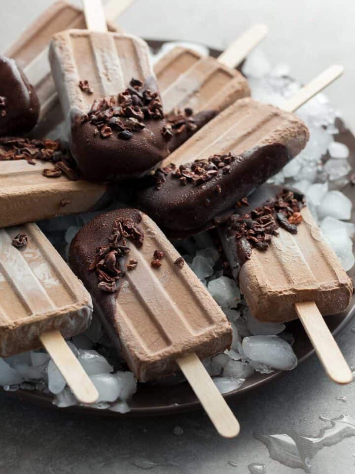 Healthy Chocolate Popsicles