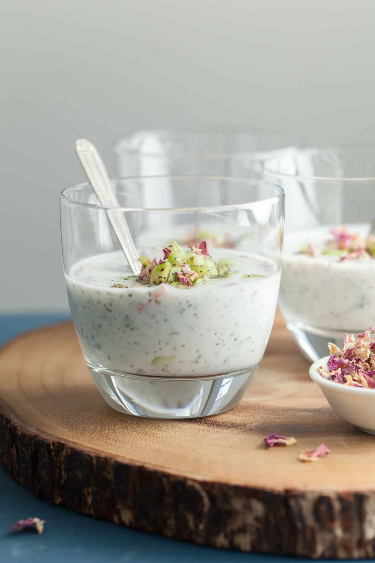 Persian Yogurt Soup in Glass