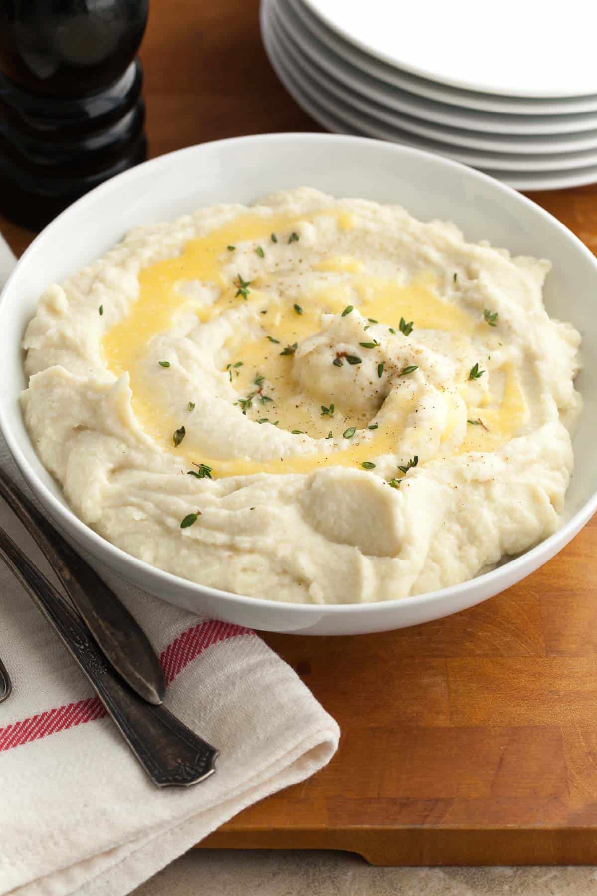 Cauliflower Celery Root Vegetable Mash Close Up