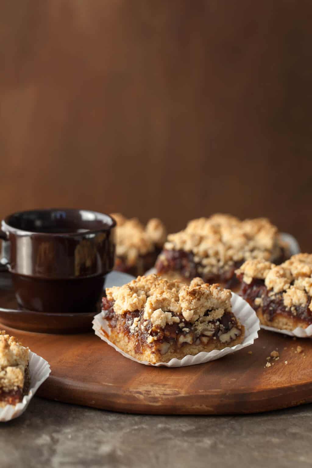 GlutenFree Date Squares with Pecans (Vegan)