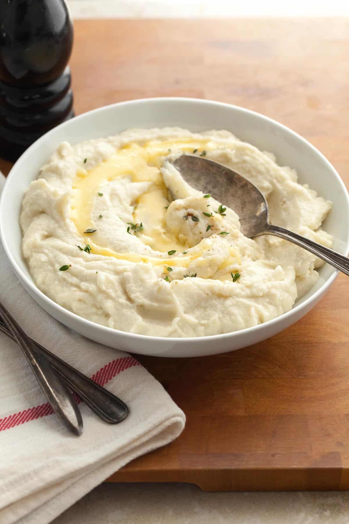 Cauliflower and Celery Root Mash in Bowl