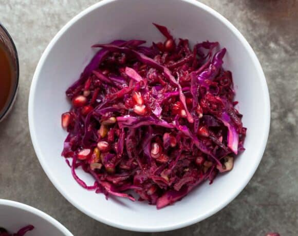 Beet Cabbage Slaw Top View