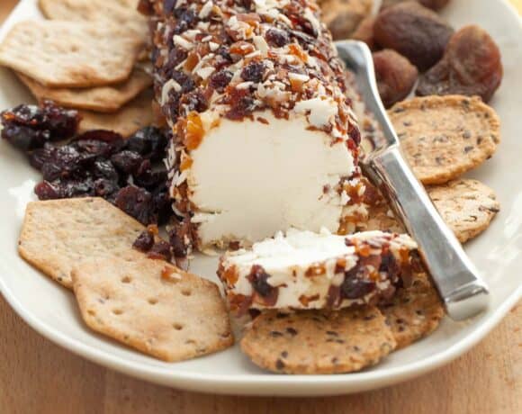 Cranberry Goat Cheese with Crackers