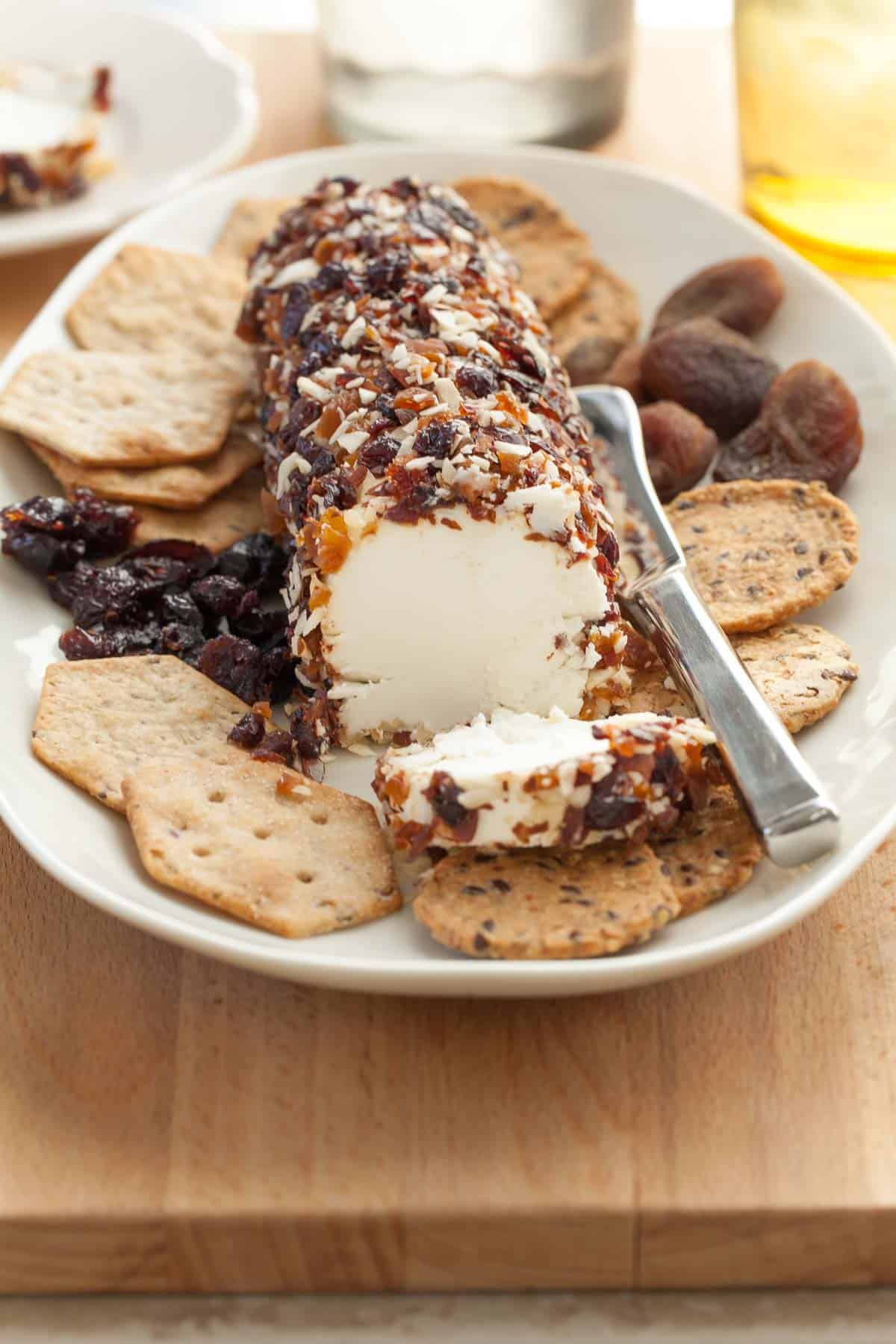 Cranberry Goat Cheese with Crackers