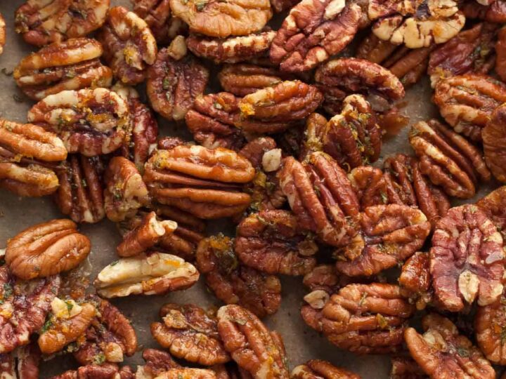 Rosemary Roasted Pecans Close Up