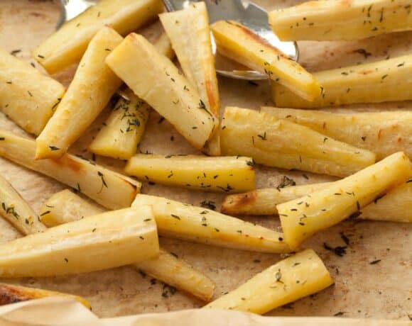 Roasted Parsnips on Sheet Pan
