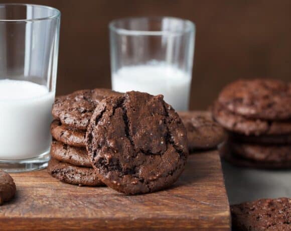 Gluten-Free Vegan Chocolate Cookies Stacked