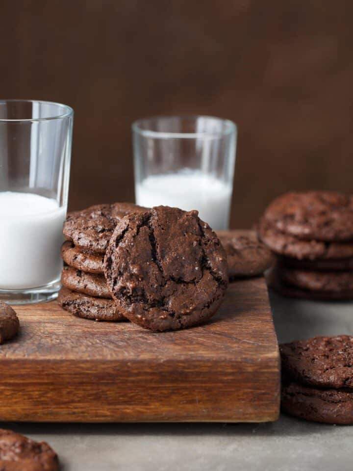 Gluten-Free Vegan Chocolate Cookies Stacked